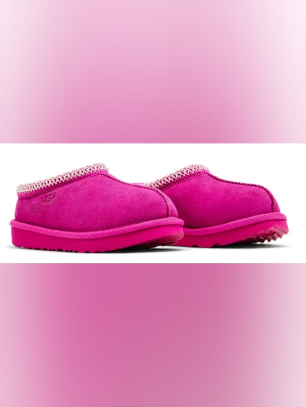 UGG Tasman 2 Slippers Toddler 'Rock Rose' Slip-On Cozy Slippers Size 8